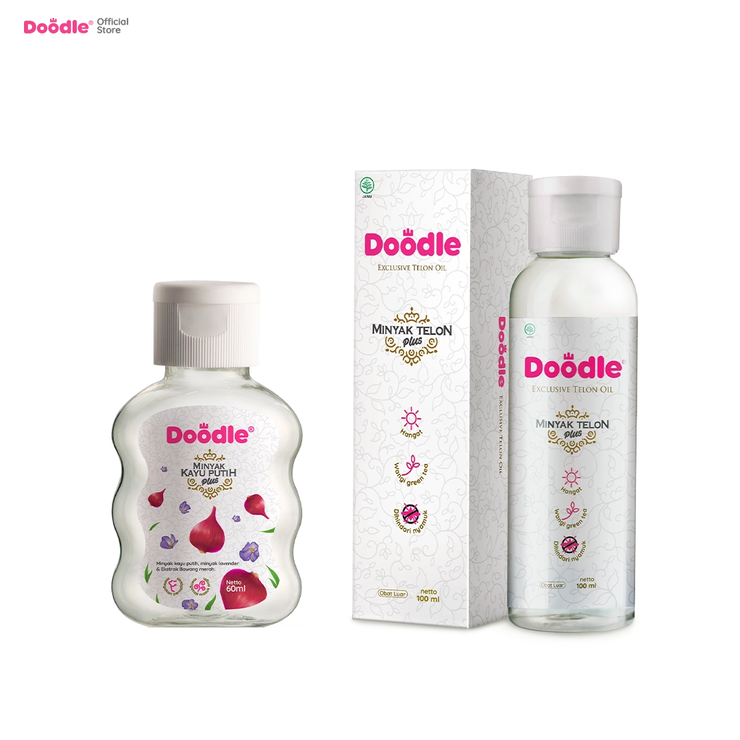 Bundling Minyak Telon Doodle 100ml & Minyak Kayu Putih Bawang Merah 60ml